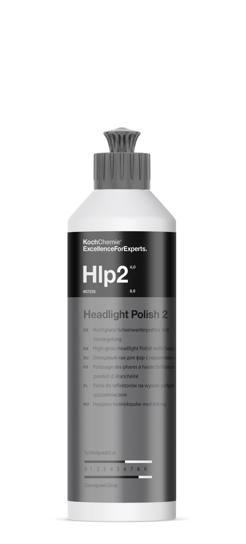 Koch Chemie Headlight Polish 2, 250ml Heavy-Cut P2000, Silikonfri