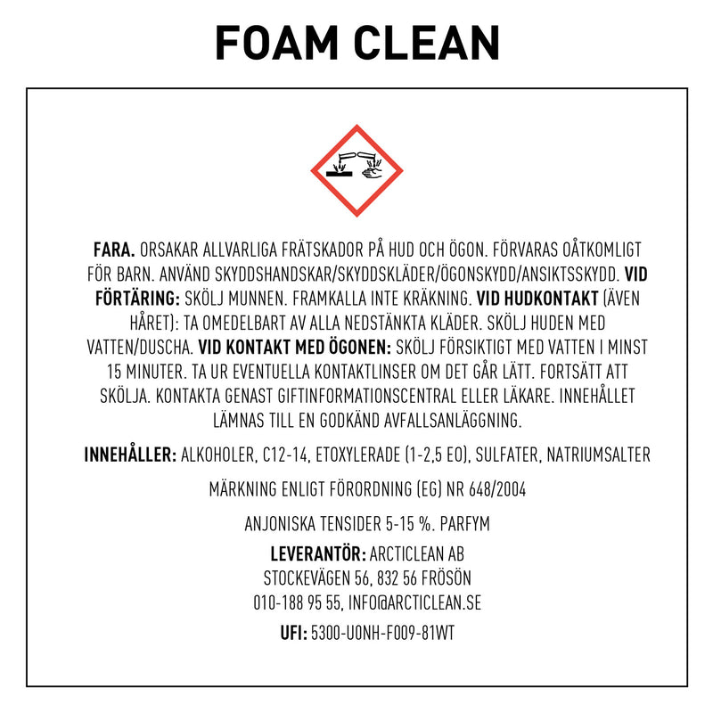 Arcticlean Foam clean TFR.